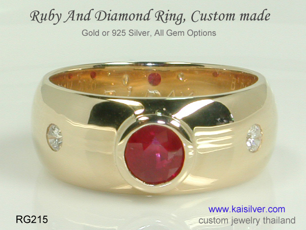 thailand ruby ring band  